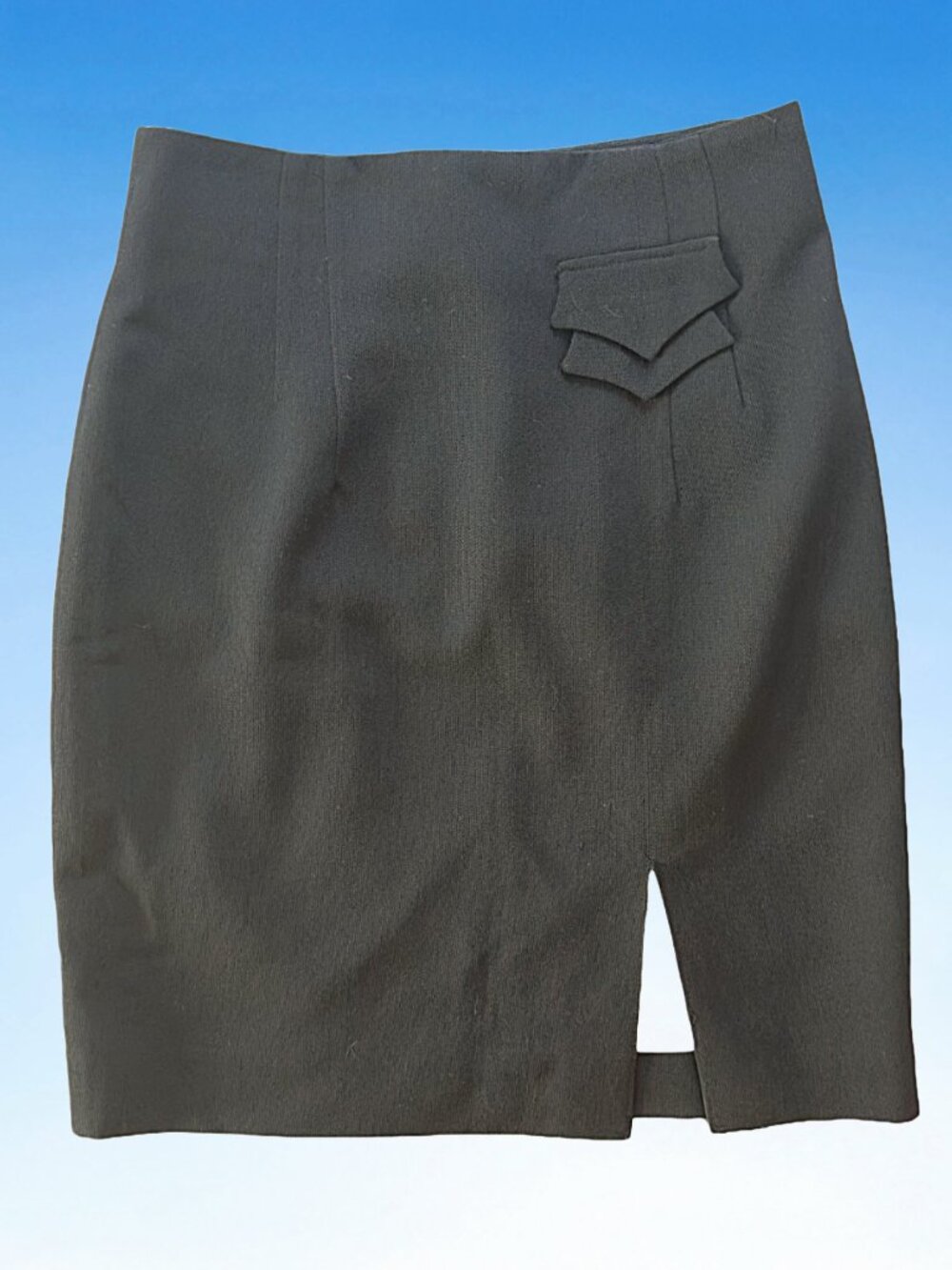 Vtg 90s Corpcore Mini Skirt w/ Unique Details, Sz S